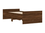 Bed frame with drawers without mattress, brown oak, 90x190 cm LVSJ59504