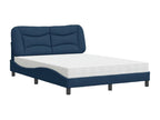 Bed with blue mattress 140x200 cm fabric OAGA46775