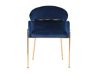Designer chair in blue/rose gold mobenze ETEI69106