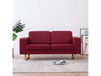 2-seater sofa in burgundy red fabric WHEE42550