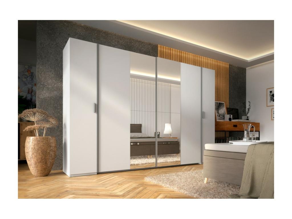 4-Door Wardrobe with Hanging Rail - White - STAR Collection CXYZ01751