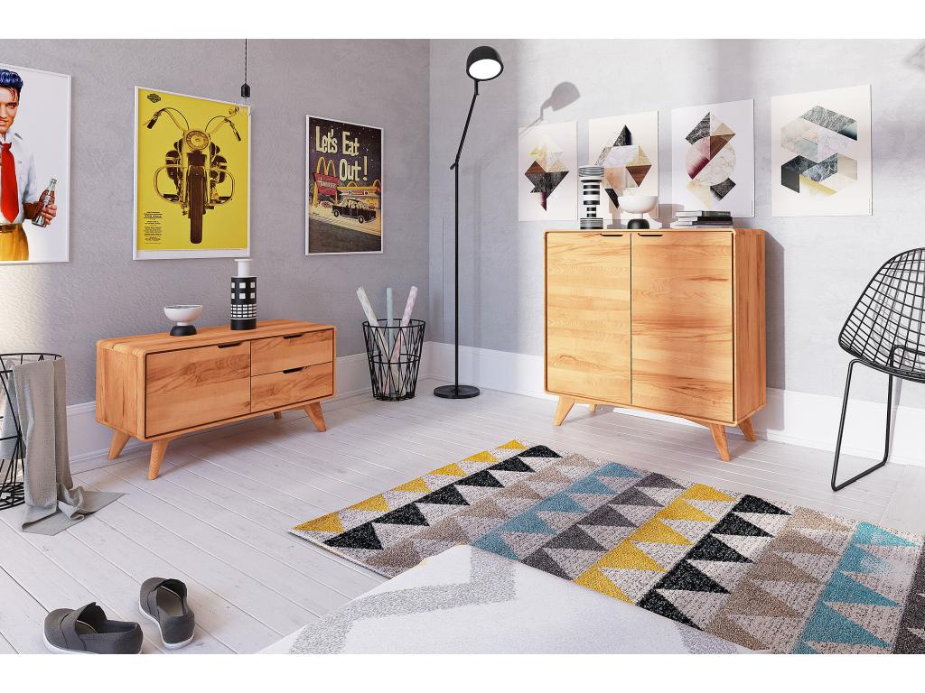 Luxameub - Chest of drawers with drawers in natural oiled beech heartwood MZPF79046