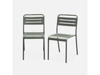 Set of 2 steel garden chairs - 2-seater - Savane - Mobenze - W44 x D52 x H79cm AZYR65408