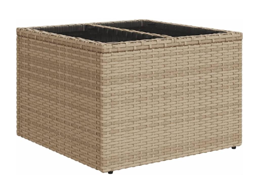 Garden furniture set with cushions, 6 pieces, beige woven resin, JZRN83328