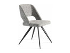 Mobenze fabric chair with black steel legs - set of 2 - Color Mobenze 24 DNBE16361