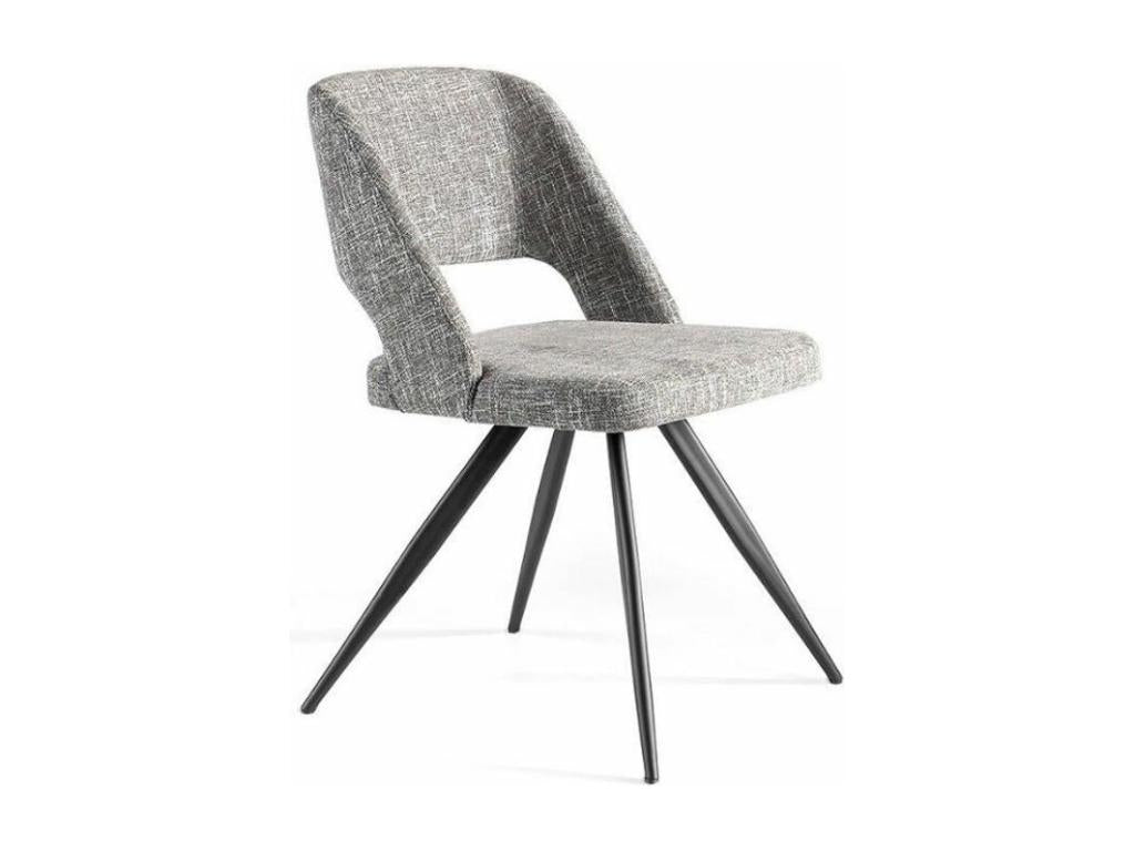 Mobenze fabric chair with black steel legs - set of 2 - Color Mobenze 24 DNBE16361