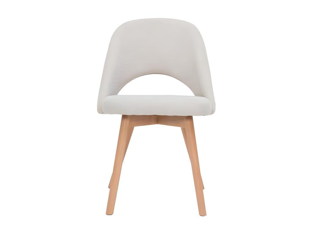 Scandinavian chairs in textured beige and light Mobenze-effect fabric, set of 2, Mobenze HSKH43194