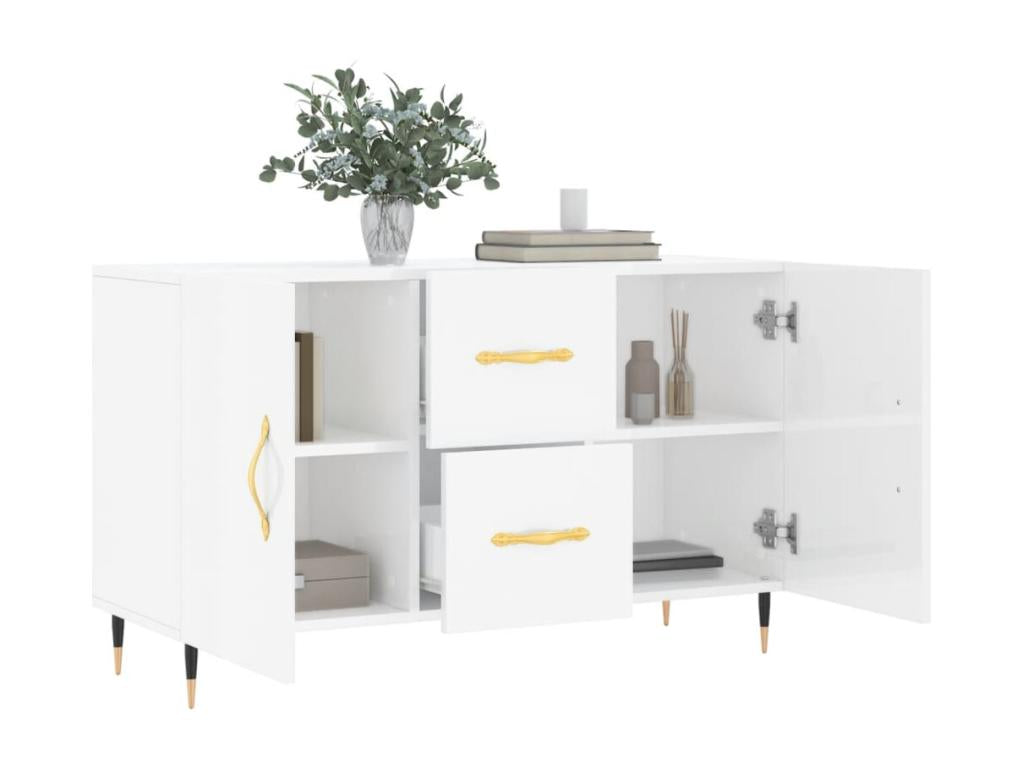 High-gloss white sideboard 100x36x60 cm Mobenze engineering FKIG07117