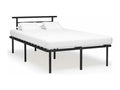 Black metal bed frame without mattress, 120x200 cm, RZSH23930