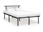 Black metal bed frame without mattress, 120x200 cm, RZSH23930