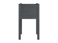 2-Piece Outdoor Planters, Grey, 40x40x70cm, Solid Pine Wood, GXEO08443