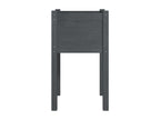 2-Piece Outdoor Planters, Grey, 40x40x70cm, Solid Pine Wood, GXEO08443