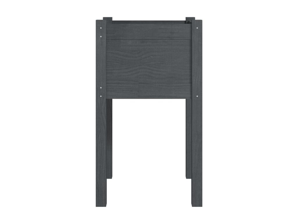 2-Piece Outdoor Planters, Grey, 40x40x70cm, Solid Pine Wood, GXEO08443
