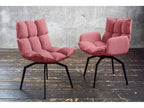 Chair - Pink woven fabric - Mobenze GORY21627