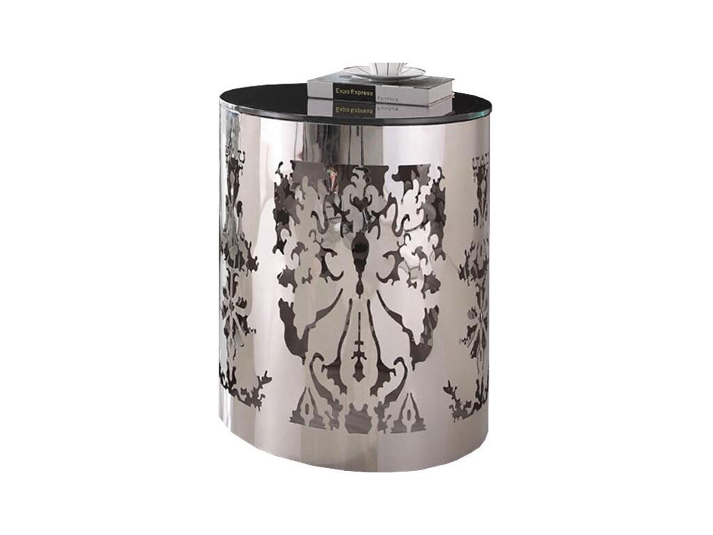 Mobenze Glass Side Table - Black - Black AKBT29074