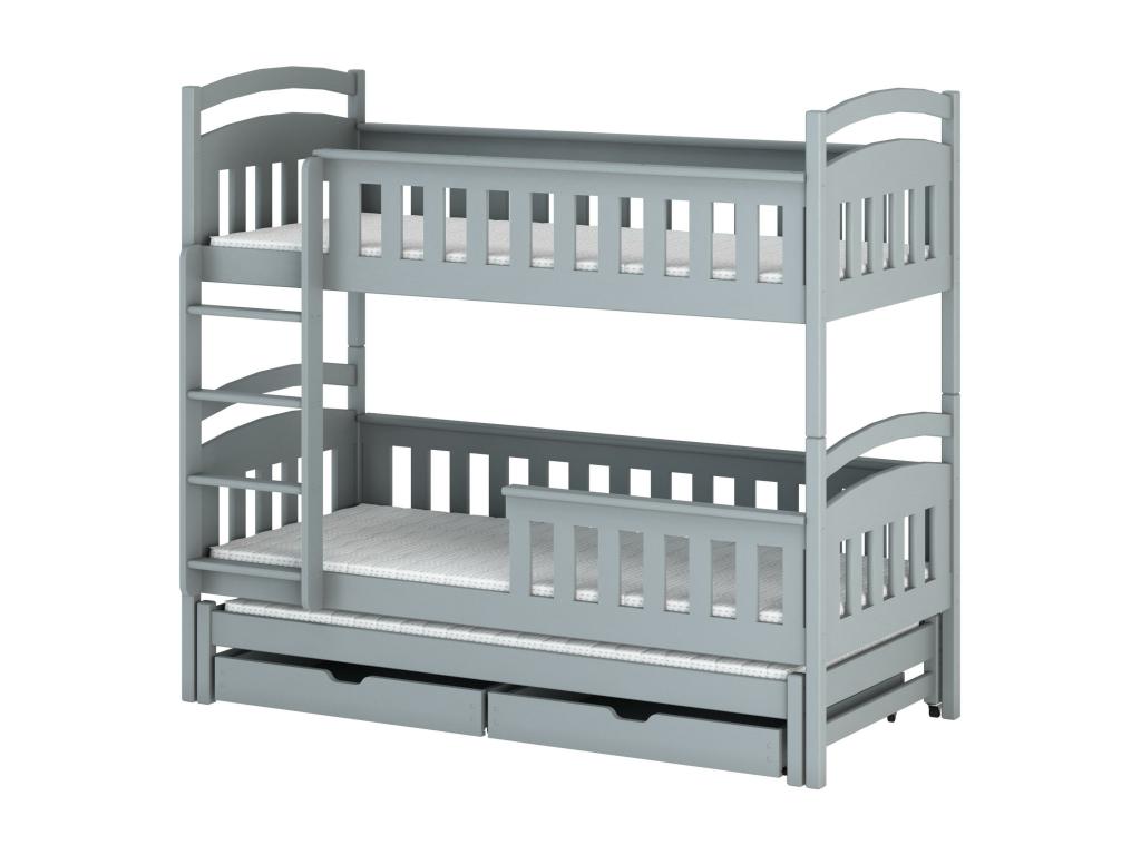 Mobenze BB001 Bunk Beds 80x160 cm Grey KPJP78307