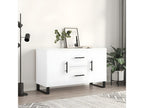 White sideboard 100x36x60 cm engineered wood QOMC15815