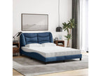 Bed with blue mattress 140x200 cm fabric OAGA46775