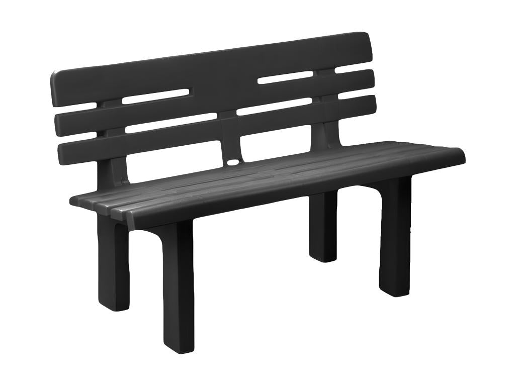 Luxameub Outdoor Bench, One-Piece Garden Bench, Made in Italy, 110x52x71 cm, Anthracite, HKLJ35012