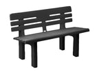 Luxameub Outdoor Bench, One-Piece Garden Bench, Made in Italy, 110x52x71 cm, Anthracite, HKLJ35012