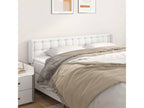 Headboard with wings, White, 203x16x78/88 cm, Faux Leather, AJOF45098