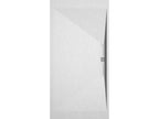White shower tray with Mobenze slate finish and colored grate - 140x90 cm JKIW84755