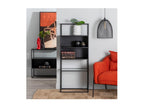 4-niche shelf, Black/Glass - Luxameub BCXE13442