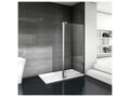 Walk-in shower screen 50 x 40 x 200 cm with pivoting return panel - 8 mm tempered glass - With 140 cm square support bar YOUY71302