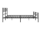 Metal bed frame with headboard and footboard, black, 193x203 cm, VMZO49720