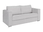 4-seater express convertible sofa in light grey textured fabric - 160 cm sleeping area - 18 cm mattress Mobenze KEBI55150