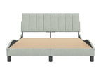 Bed frame with headboard, light grey, 140x200 cm, BXUQ33290