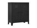 Industrial filing cabinet, black, 90x40x100 mm, steel, EYLO39580