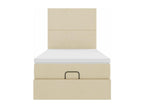 Mobenze bed frame with cream mattress 90x190 cm fabric HWWR01543