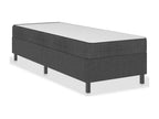 Dark Grey Fabric Mattress and Upholstered Bed Base Set 100x200 GYQO99277