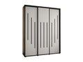 Luxameub 8 Sliding Door Wardrobe 235.2/200/60 3 Doors Black/White/Black CMBK96236