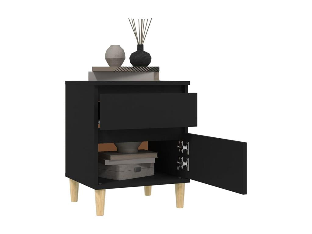 Black bedside table 40x35x50 cm KCLG43487