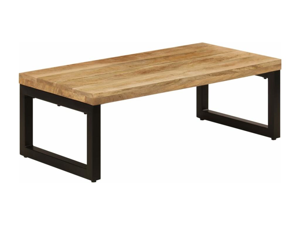Coffee table 100x50x35 cm Solid mango wood and steel RONB27028