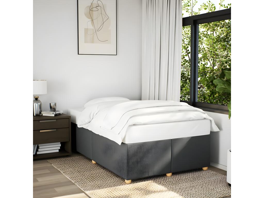 Dark gray bed frame 120x190 cm fabric WXOI05662