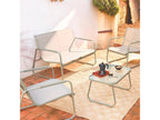 Luxameub khaki aluminum garden furniture set - 4 seats - one sofa - one table - two armchairs Luxameub GMIR78733