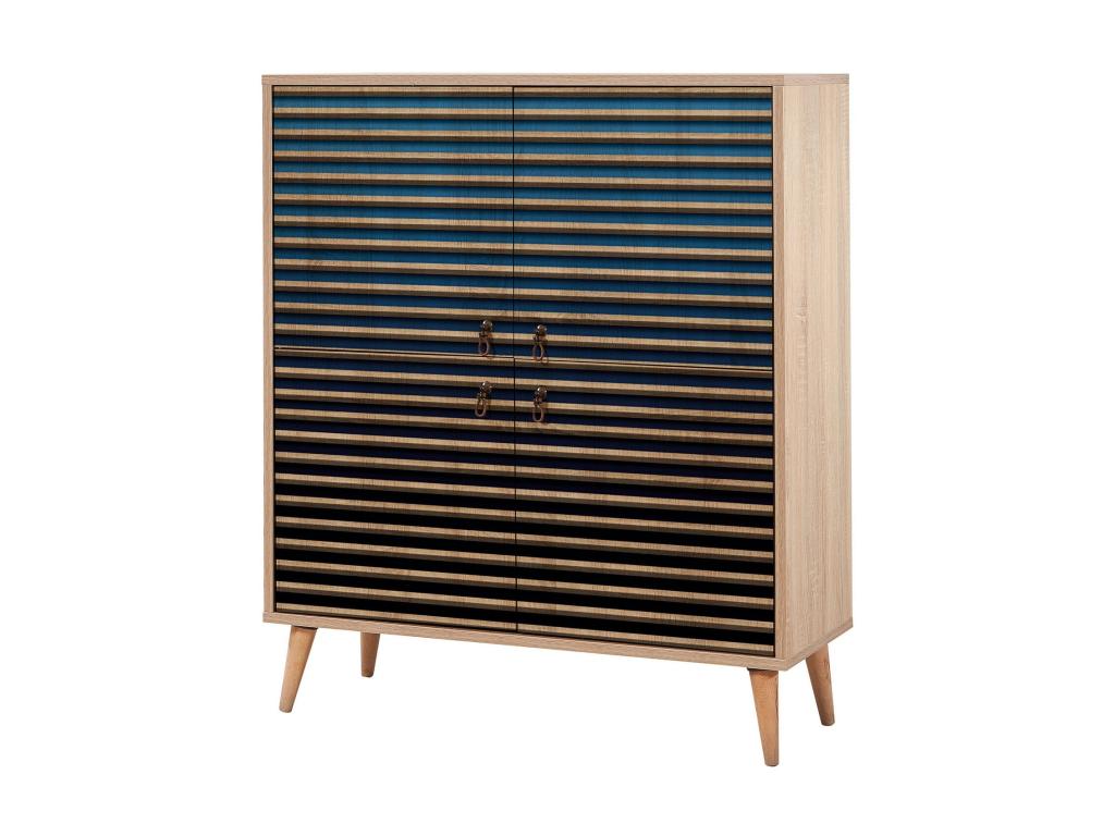 4-door storage unit in light and blue gradient Mobenze 222 WTNY13024