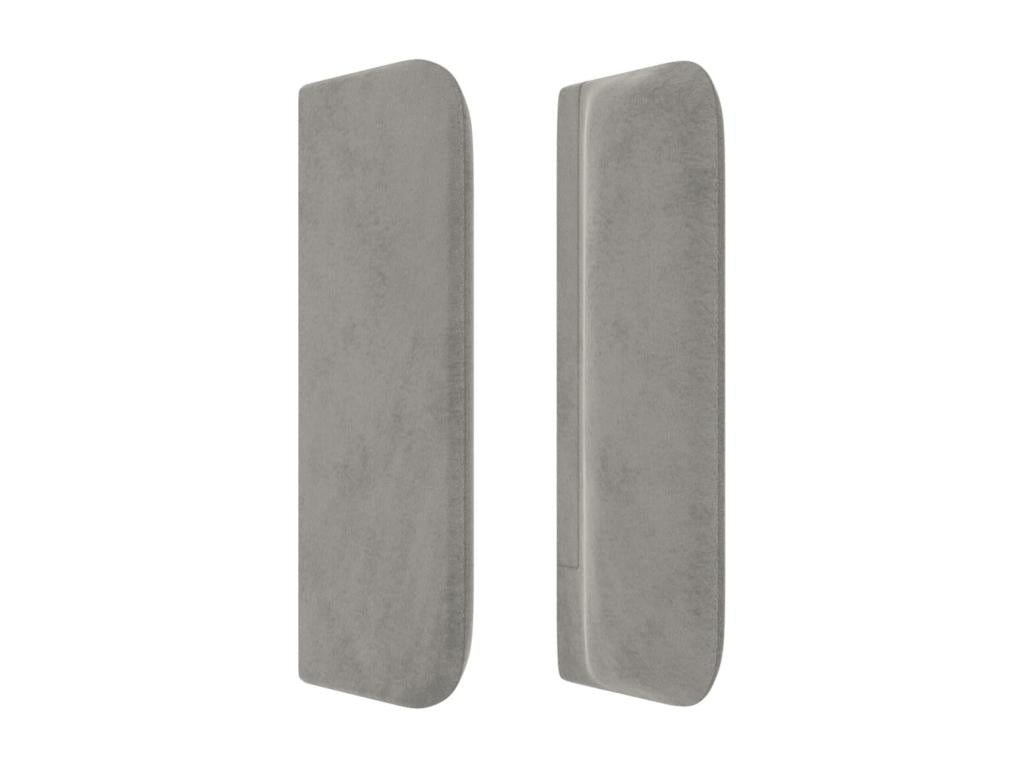 Headboard with wings, light grey, 93x16x78/88 cm, velvet, OOUF81009