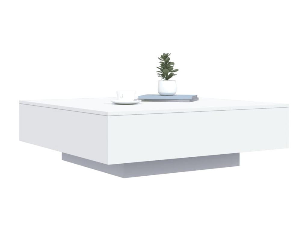 White coffee table 100x100x31 cm Mobenze engineering IMNF05576