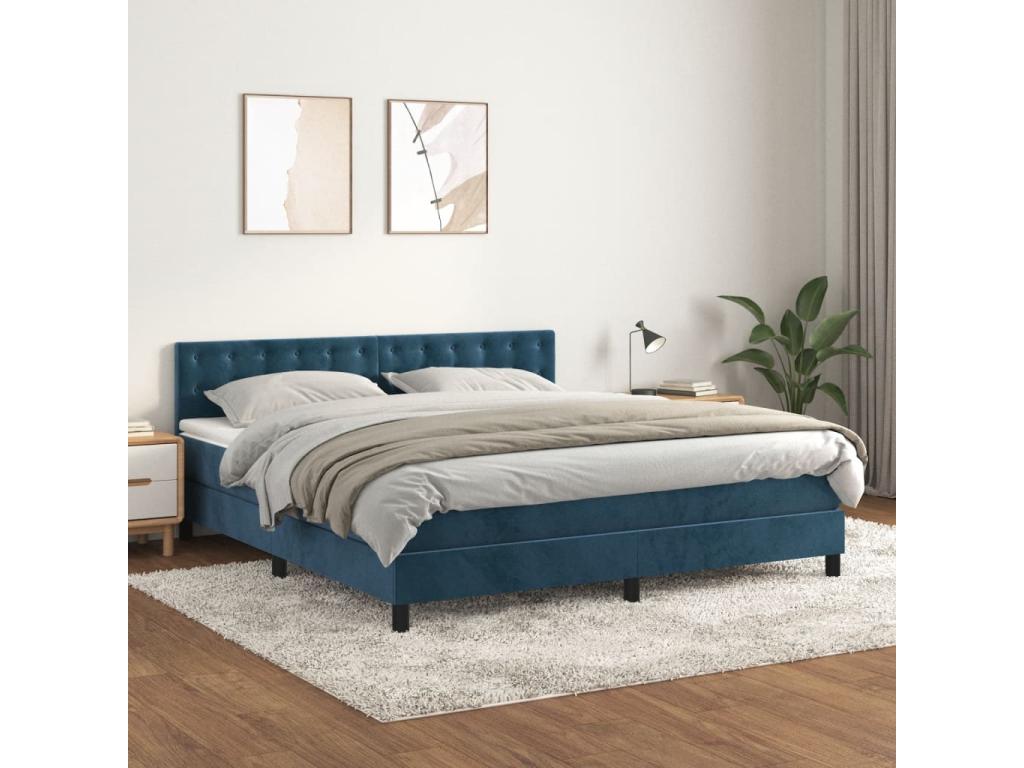 Mobenze bed base and mattress, dark blue, 160x200 cm, Mobenze SASB54421