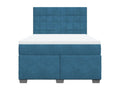 Luxameub bed base and blue 160x200 cm velvet mattress KJLL72807