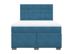 Luxameub bed base and blue 160x200 cm velvet mattress KJLL72807