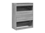 Shoe cabinet with 2 drop-down drawers, Mobenze grey GAVY02387