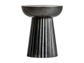 Round side table in solid black mango wood, Mobenze, D 38cm, YXGE25658