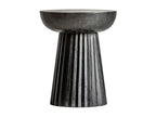 Round side table in solid black mango wood, Mobenze, D 38cm, YXGE25658