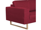 2-seater sofa in burgundy red fabric WHEE42550