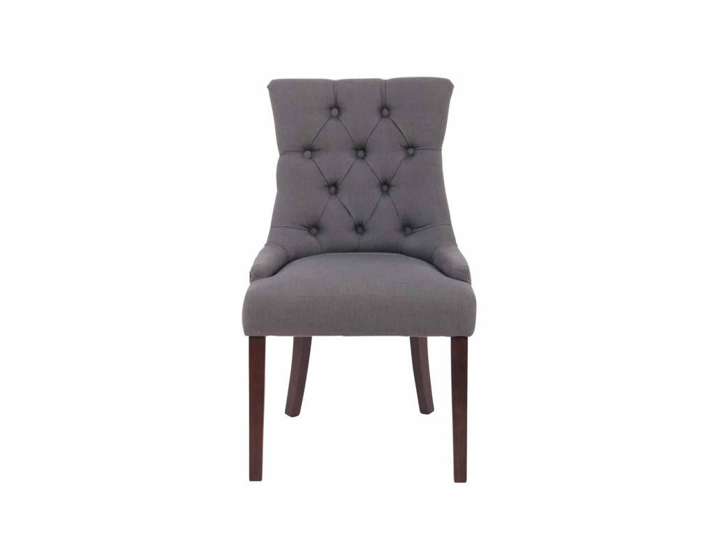 Set of 2 Dining Chairs - Fabric / Mobenze - Dark Grey - Mobenze BYYL32080